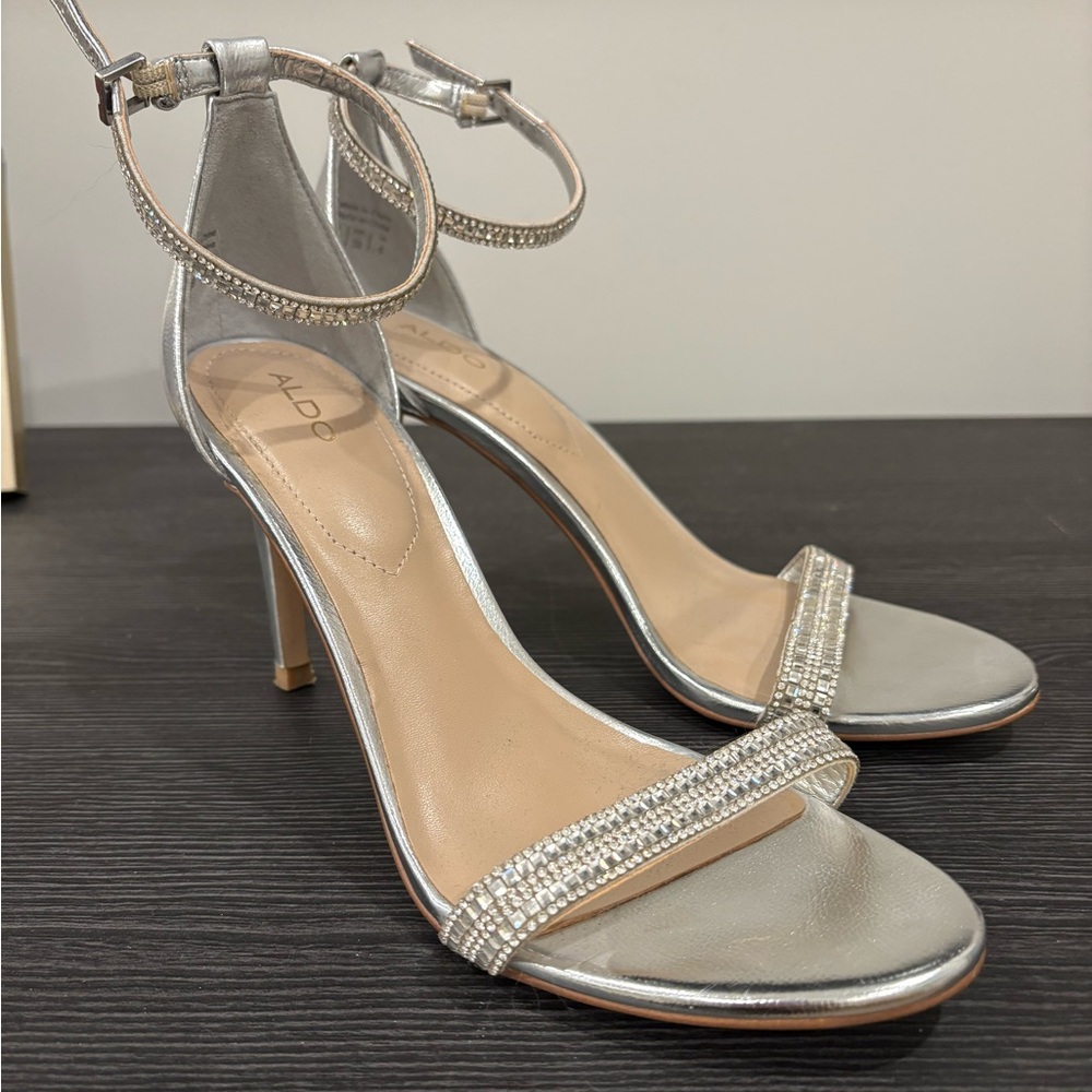 Aldo Silver Women's Heeled Sandals